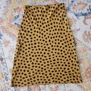 Madewell NWT cheetah print midi skirt size 8